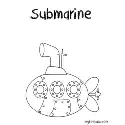 Dibujo para colorear: Submarine (Transporte) #137702 - Dibujos para colorear