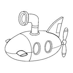 Dibujo para colorear: Submarine (Transporte) #137704 - Dibujos para colorear