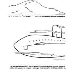 Dibujo para colorear: Submarine (Transporte) #137706 - Dibujos para colorear