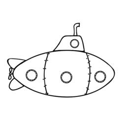 Dibujo para colorear: Submarine (Transporte) #137711 - Dibujos para colorear