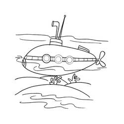 Dibujo para colorear: Submarine (Transporte) #137715 - Dibujos para colorear