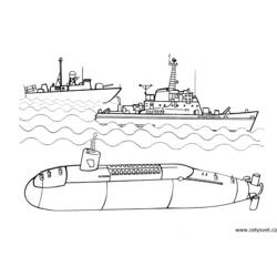 Dibujo para colorear: Submarine (Transporte) #137761 - Dibujos para colorear