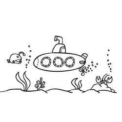 Dibujo Submarino (Transporte) #206200 para imprimir y colorear