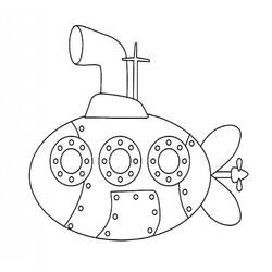 Dibujo Submarino (Transporte) #206206 para imprimir y colorear