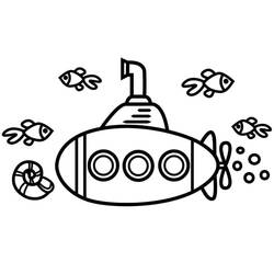 Dibujo Submarino (Transporte) #206211 para imprimir y colorear
