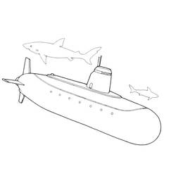 Dibujo Submarino (Transporte) #206218 para imprimir y colorear