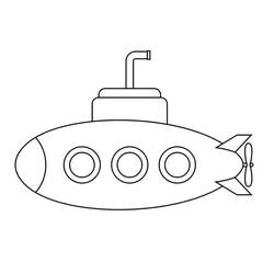 Dibujo Submarino (Transporte) #206223 para imprimir y colorear