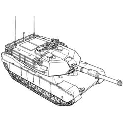 Dibujo para colorear: Tank (Transporte) #138002 - Dibujos para colorear