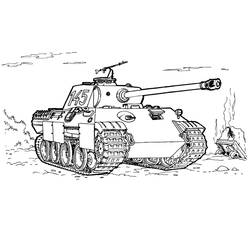 Dibujo para colorear: Tank (Transporte) #138003 - Dibujos para colorear