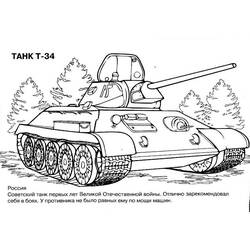 Dibujo para colorear: Tank (Transporte) #138009 - Dibujos para colorear