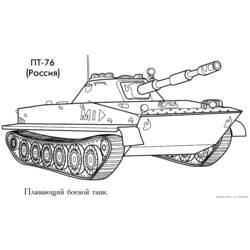 Dibujo para colorear: Tank (Transporte) #138013 - Dibujos para colorear