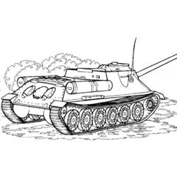 Dibujo para colorear: Tank (Transporte) #138030 - Dibujos para colorear