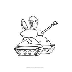 Dibujo para colorear: Tank (Transporte) #138039 - Dibujos para colorear
