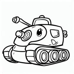 Dibujo para colorear: Tanque (Transporte) #192638 - Dibujos para Colorear e Imprimir Gratis
