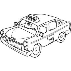 Dibujo para colorear: Taxi (Transporte) #137192 - Dibujos para colorear