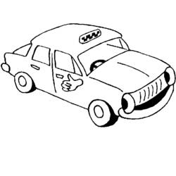 Dibujo para colorear: Taxi (Transporte) #137200 - Dibujos para colorear