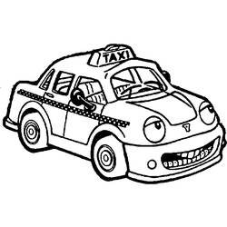 Dibujo para colorear: Taxi (Transporte) #137206 - Dibujos para colorear