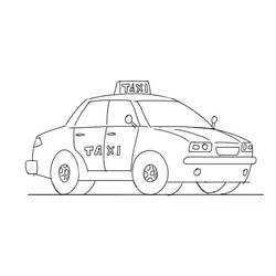Dibujo para colorear: Taxi (Transporte) #137207 - Dibujos para colorear