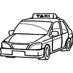 Dibujo para colorear: Taxi (Transporte) #137208 - Dibujos para colorear