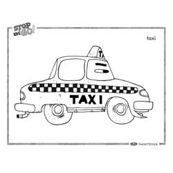 Dibujo para colorear: Taxi (Transporte) #137214 - Dibujos para colorear