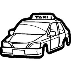 Dibujo para colorear: Taxi (Transporte) #137221 - Dibujos para colorear