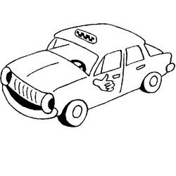 Dibujo para colorear: Taxi (Transporte) #137227 - Dibujos para colorear