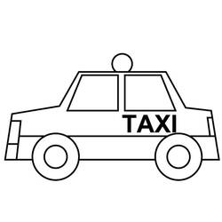 Dibujo para colorear: Taxi (Transporte) #137240 - Dibujos para colorear