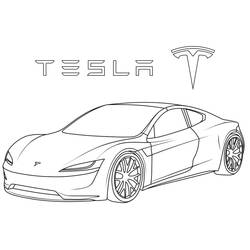 Dibujo Tesla (Transporte) #207845 para imprimir y colorear