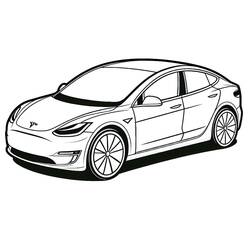 Dibujo Tesla (Transporte) #207846 para imprimir y colorear