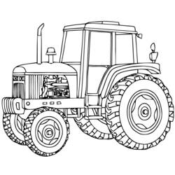Dibujo para colorear: Tractor (Transporte) #141929 - Dibujos para colorear