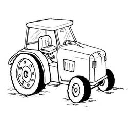 Dibujo para colorear: Tractor (Transporte) #141933 - Dibujos para colorear