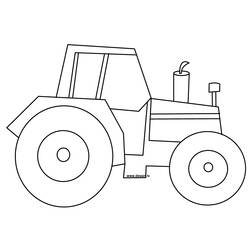 Dibujo para colorear: Tractor (Transporte) #141934 - Dibujos para colorear