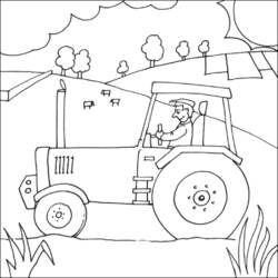 Dibujo para colorear: Tractor (Transporte) #141935 - Dibujos para Colorear e Imprimir Gratis