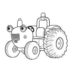 Dibujo para colorear: Tractor (Transporte) #141936 - Dibujos para colorear