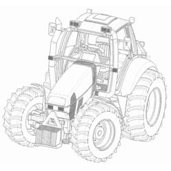 Dibujo para colorear: Tractor (Transporte) #141937 - Dibujos para colorear