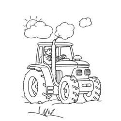 Dibujo para colorear: Tractor (Transporte) #141939 - Dibujos para colorear