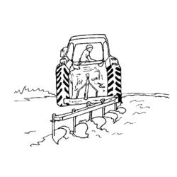 Dibujo para colorear: Tractor (Transporte) #141941 - Dibujos para colorear