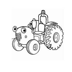 Dibujo para colorear: Tractor (Transporte) #141944 - Dibujos para colorear