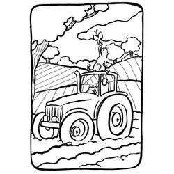 Dibujo para colorear: Tractor (Transporte) #141946 - Dibujos para colorear