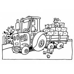 Dibujo para colorear: Tractor (Transporte) #141952 - Dibujos para colorear