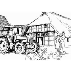 Dibujo para colorear: Tractor (Transporte) #141954 - Dibujos para colorear
