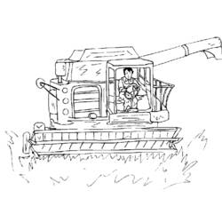 Dibujo para colorear: Tractor (Transporte) #141964 - Dibujos para colorear