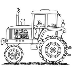 Dibujo para colorear: Tractor (Transporte) #141973 - Dibujos para colorear