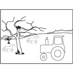Dibujo para colorear: Tractor (Transporte) #141978 - Dibujos para Colorear e Imprimir Gratis