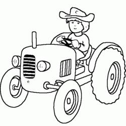 Dibujo para colorear: Tractor (Transporte) #141979 - Dibujos para colorear
