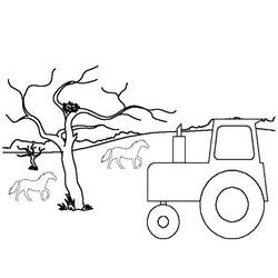 Dibujo para colorear: Tractor (Transporte) #141987 - Dibujos para Colorear e Imprimir Gratis