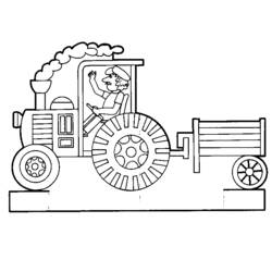 Dibujo para colorear: Tractor (Transporte) #141992 - Dibujos para colorear