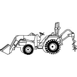 Dibujo para colorear: Tractor (Transporte) #142029 - Dibujos para colorear