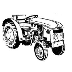 Dibujo para colorear: Tractor (Transporte) #142048 - Dibujos para colorear