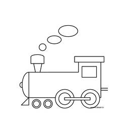 Dibujo para colorear: Train / Locomotive (Transporte) #135029 - Dibujos para colorear
